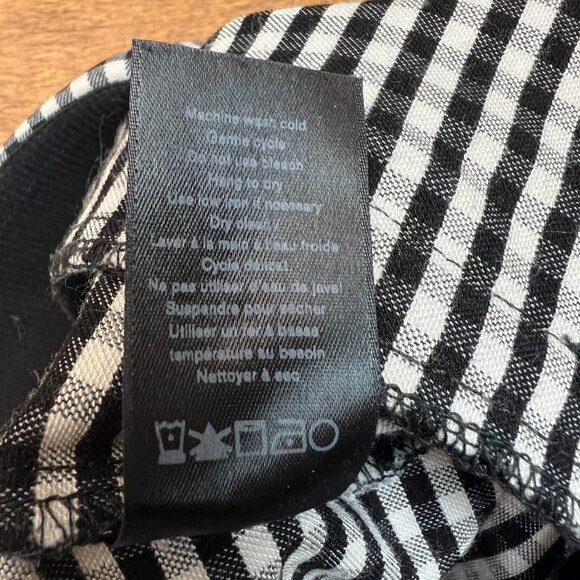 Rag & Bone Pants Womens 00 Black White Check Edgy Skinny Back Zip Stretch Ankle - Picture 13 of 13
